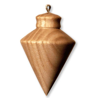 Holzpendel in Kegelform